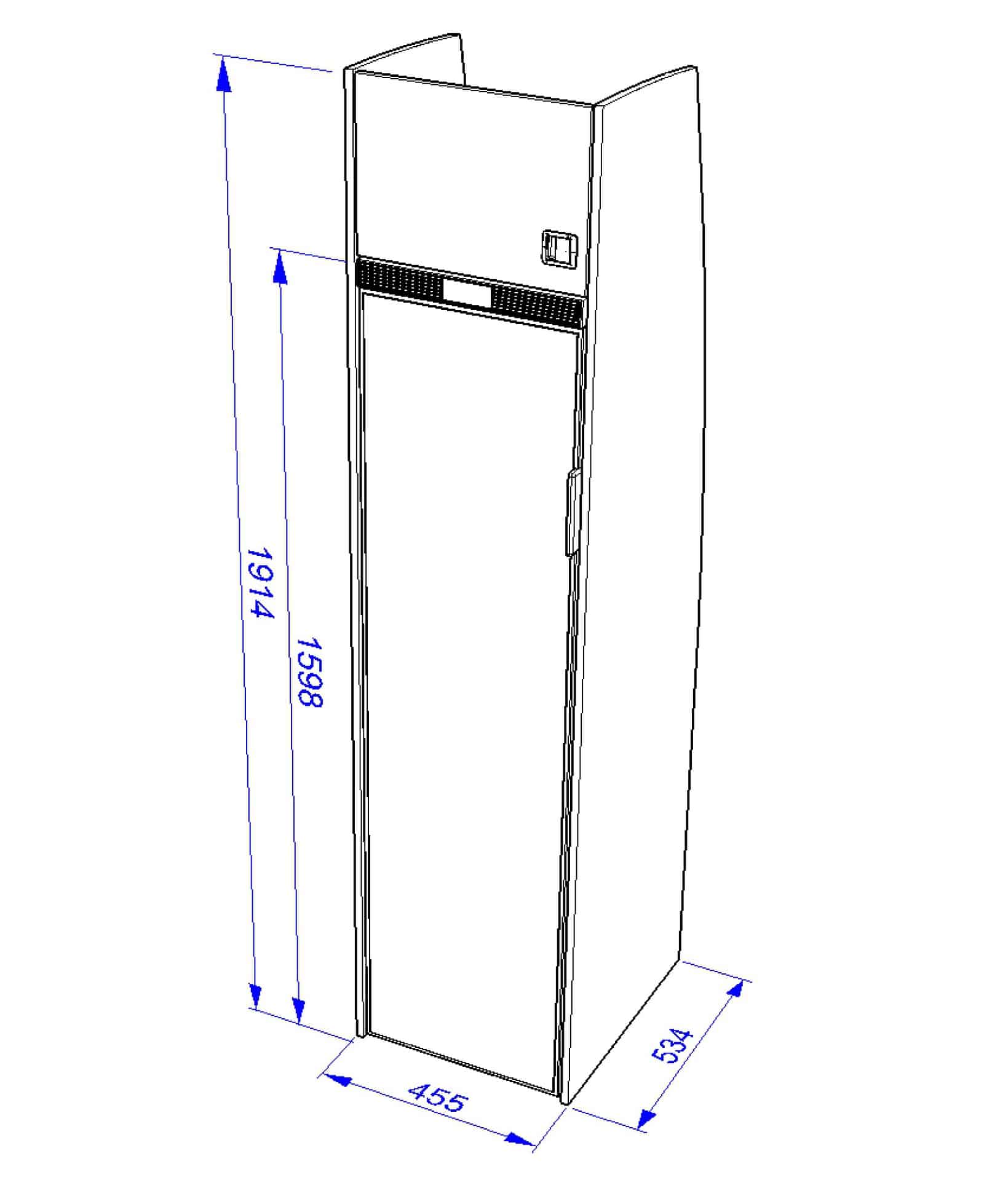 EVO TALL FRIDGE CUPBOARD Thetford T2138 ( Edge banded sides ) - Image 7