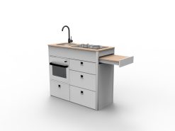 Alternative view of EVO V5.1 LARGE VANS Side door kitchen pod + Oven Grill