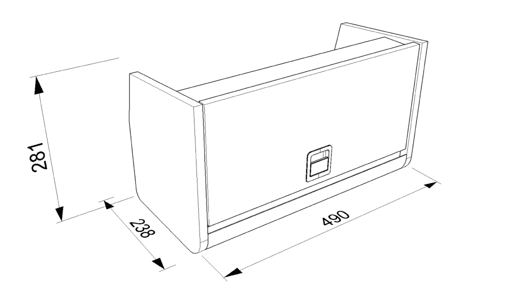 Locker Y 490mm Crafter 2017+ & MAN TGE LWB (D3) Over sink