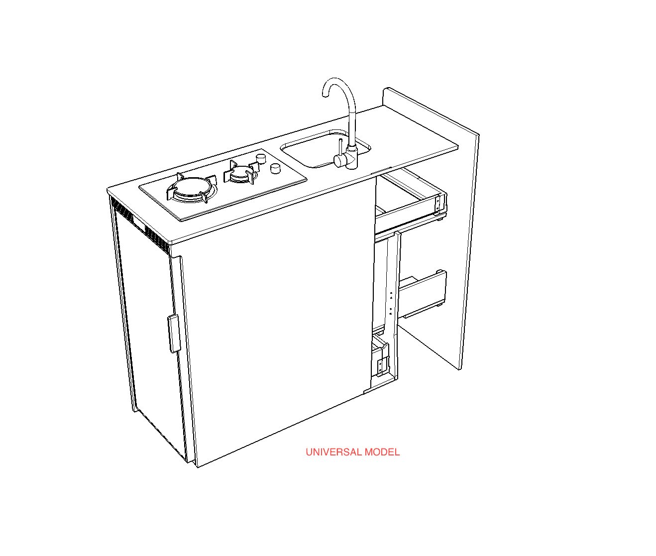 EVO V8 + Oven/Microwave Side door kitchen pod - Image 11