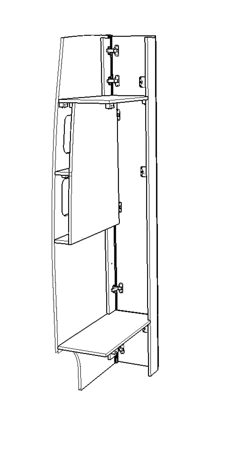 Thin Cupboard MERC SPRINTER OR VW CRAFTER ( 2006 - 2017 ) (524mm wide for D5.1 layout) - Image 5