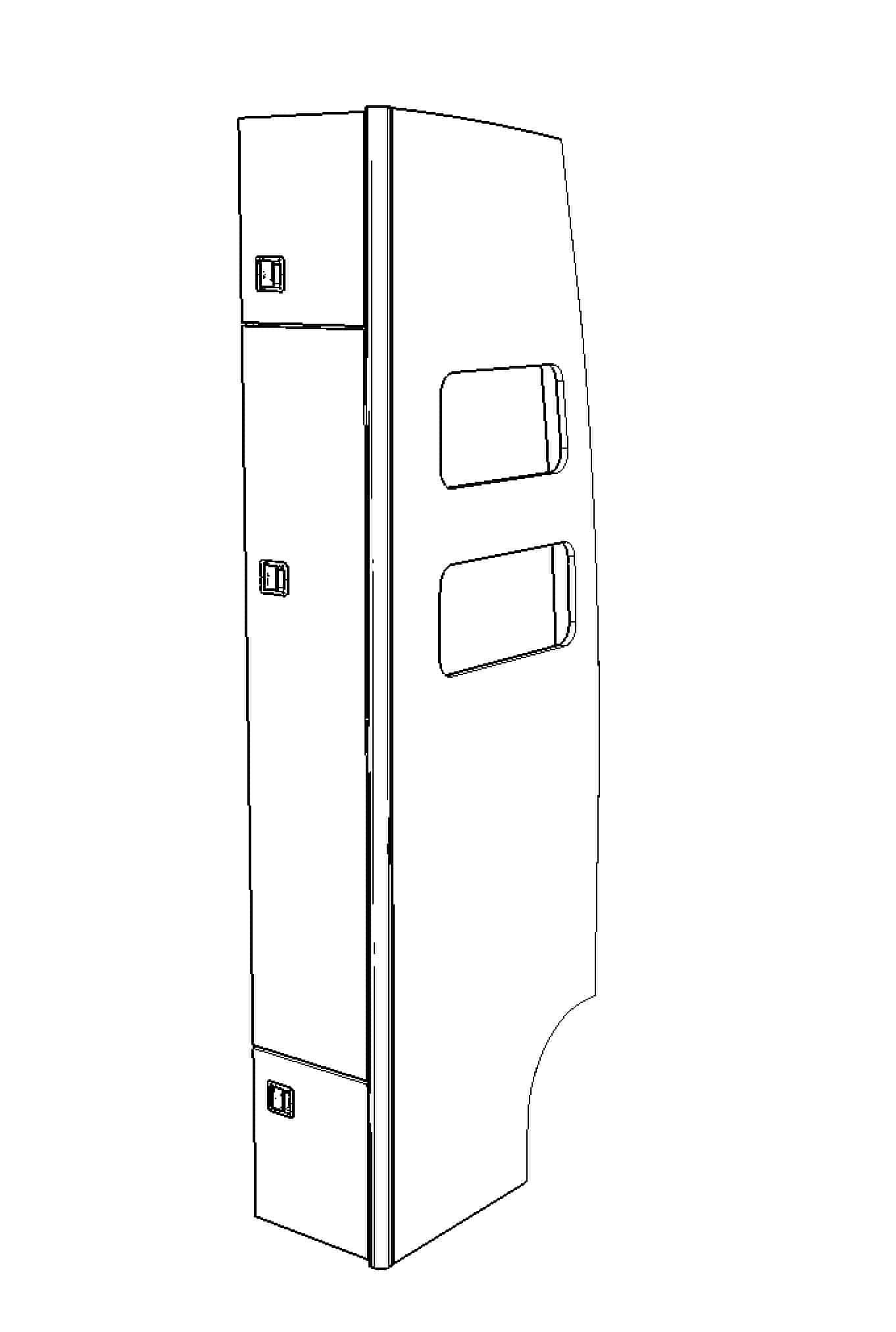 Thin Cupboard MERC SPRINTER OR VW CRAFTER ( 2006 - 2017 ) (524mm wide for D5.1 layout) - Image 4