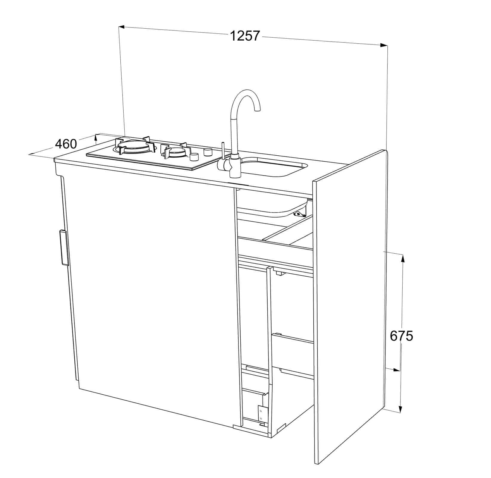 EVO V8 + Oven/Microwave Side door kitchen pod - Image 13