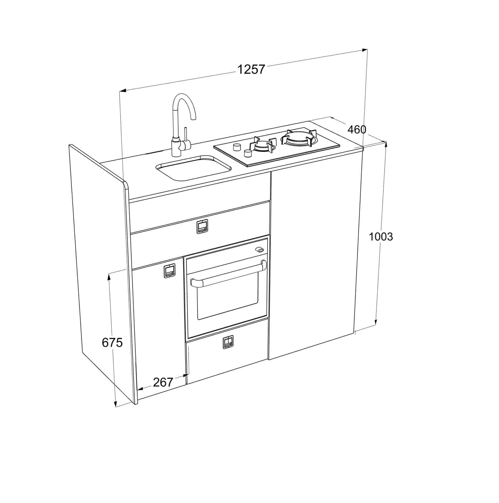 EVO V8 + Oven/Microwave Side door kitchen pod - Image 3