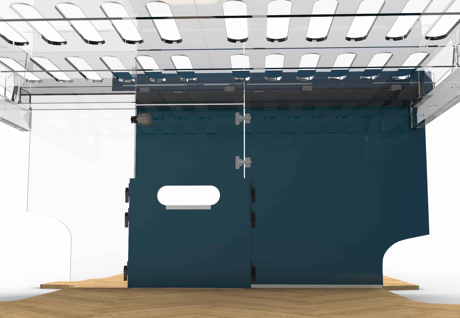 GARAGE DOOR DIVIDER + Slide out panel + Hinged door - New Shape crafter - Image 4