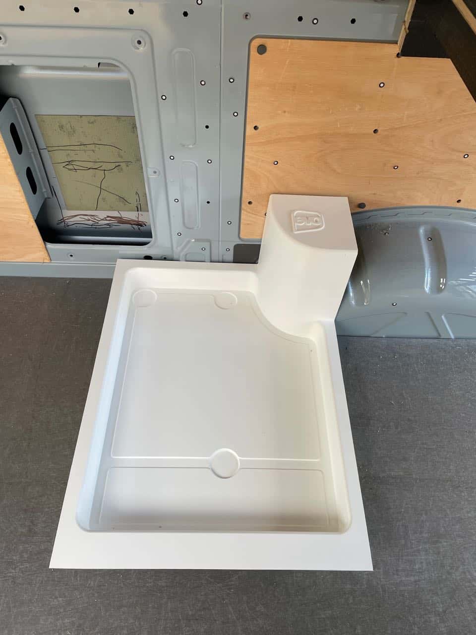 Shower Tray ( E ) New Crafter 2017 + Micro Shower 790 x 680 mm