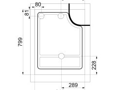 Alternative view of Shower Tray ( E ) New Crafter 2017 +  Micro Shower 790 x 680 mm