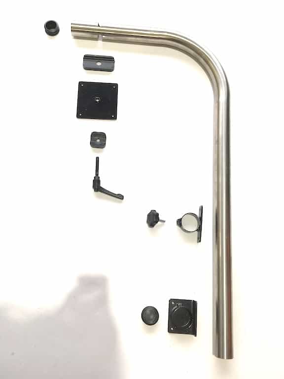 EVO STAINLESS STEEL SWING OUT PASSENGER SEAT LEG AND TABLE ( Folds vertically to store ) - Image 8