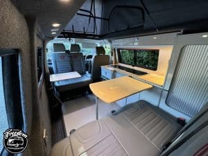 T5 T6 VW Campervan Furniture EVO 2.4 VW SWB Gloss white with bamboo top