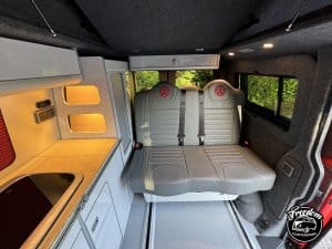 T5 T6 VW Campervan Furniture EVO 2.4 VW SWB Gloss white with bamboo top