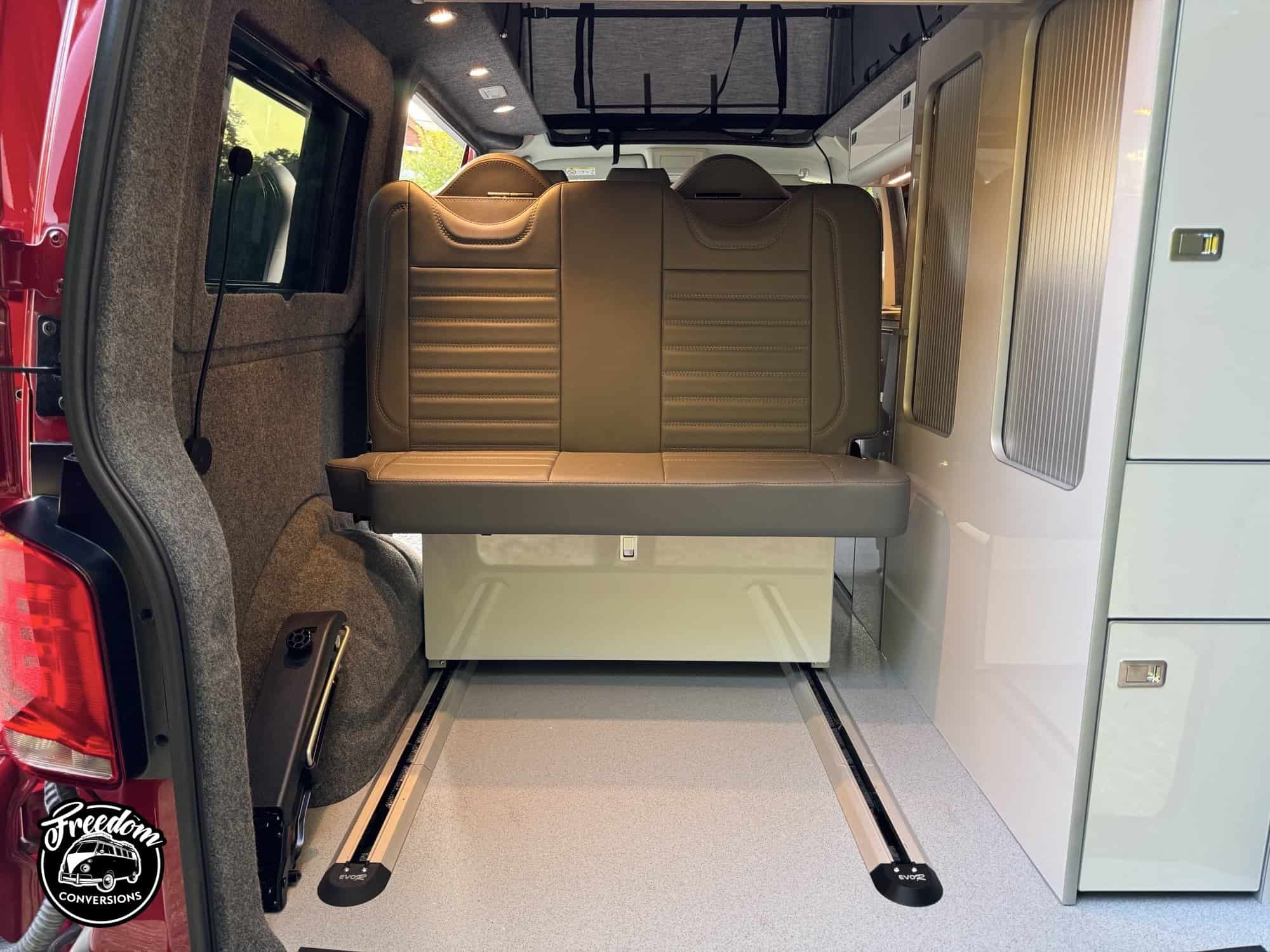 T5 T6 VW Campervan Furniture EVO 2.4 VW SWB Gloss white with bamboo top