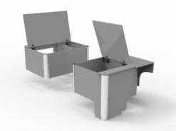 Alternative view of Bench Seat Storage Pair
