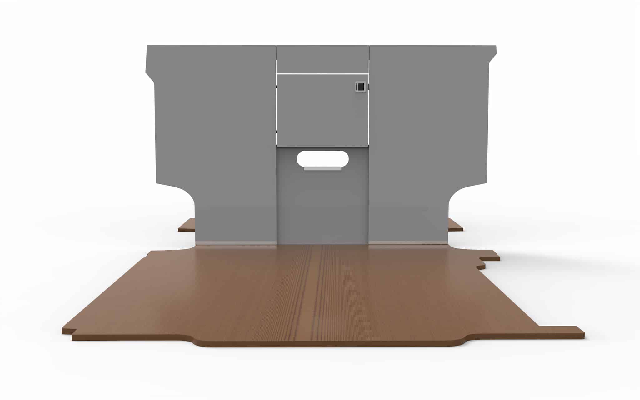 Under Bed Partition + Hinged Door & Removable Lower Panel