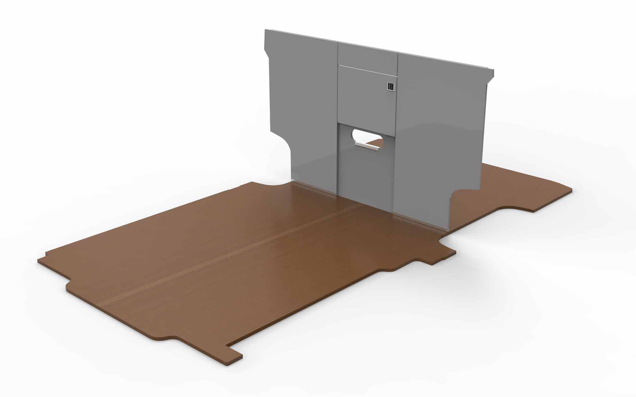 Under Bed Partition + Hinged Door & Removable Lower Panel - Image 2