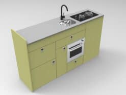 Alternative view of EVO V8 XL + OVEN – LARGE VANS Side door kitchen pod Extended