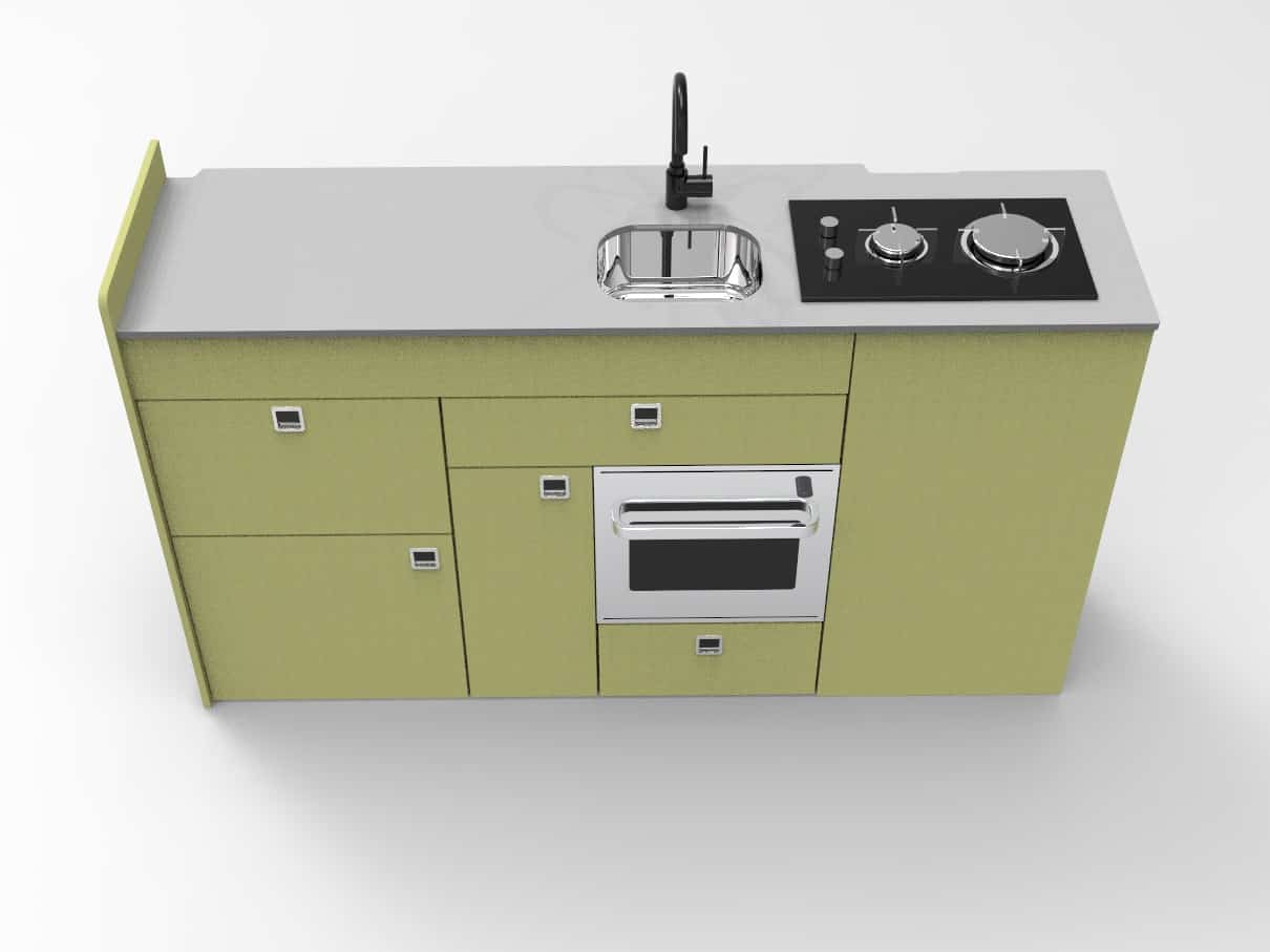 EVO V8 XL + OVEN – LARGE VANS Side door kitchen pod Extended - Image 3