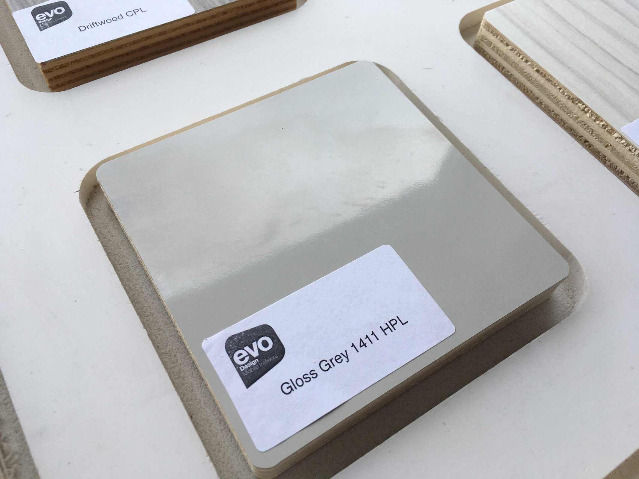 Gloss Grey 1411 HPL lightweight plywood