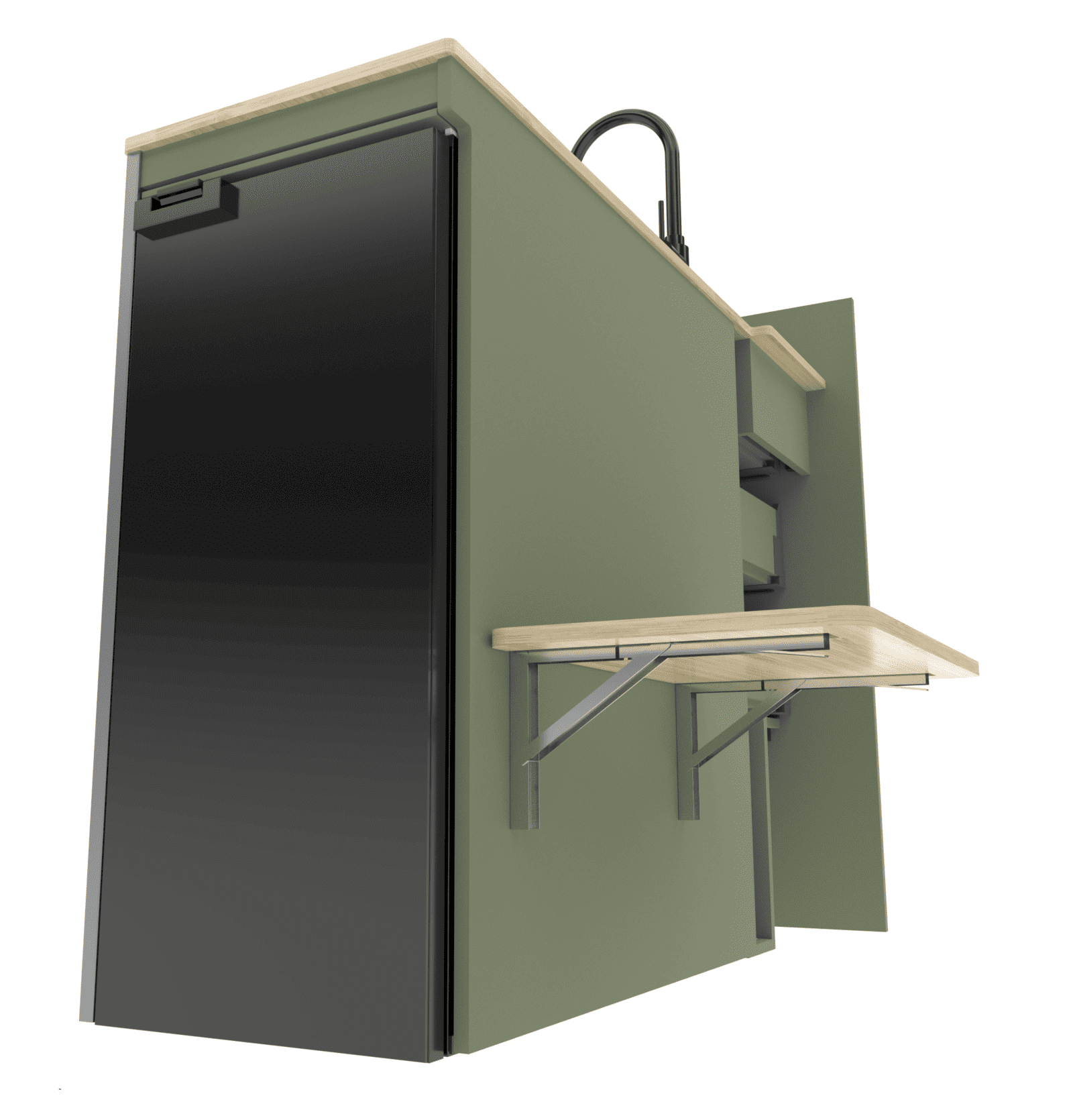 Table A (Side Door Fold up in Bamboo) - Image 6