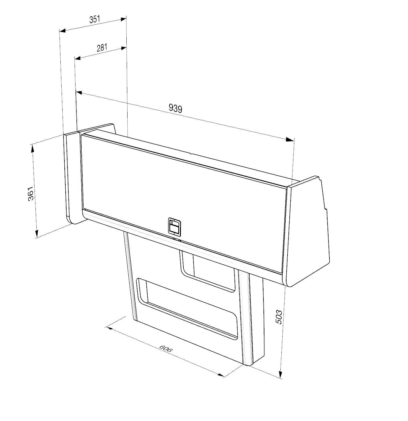 Locker R + Spice Rack (optional) Sprinter LWB (D4.1) Over sink - Image 5