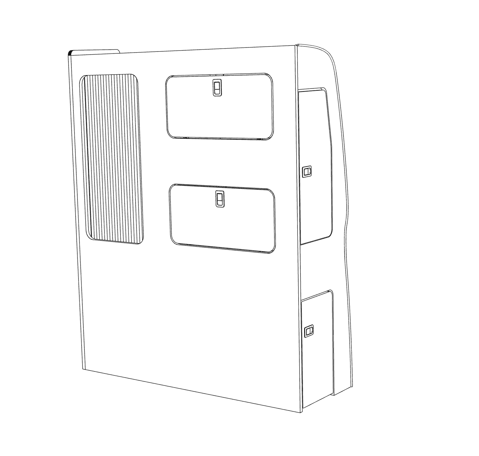 EVO 2.0 LWB VAN - REAR ONLY - WALLNUT (DISCONTINUED) (SALE 9615)