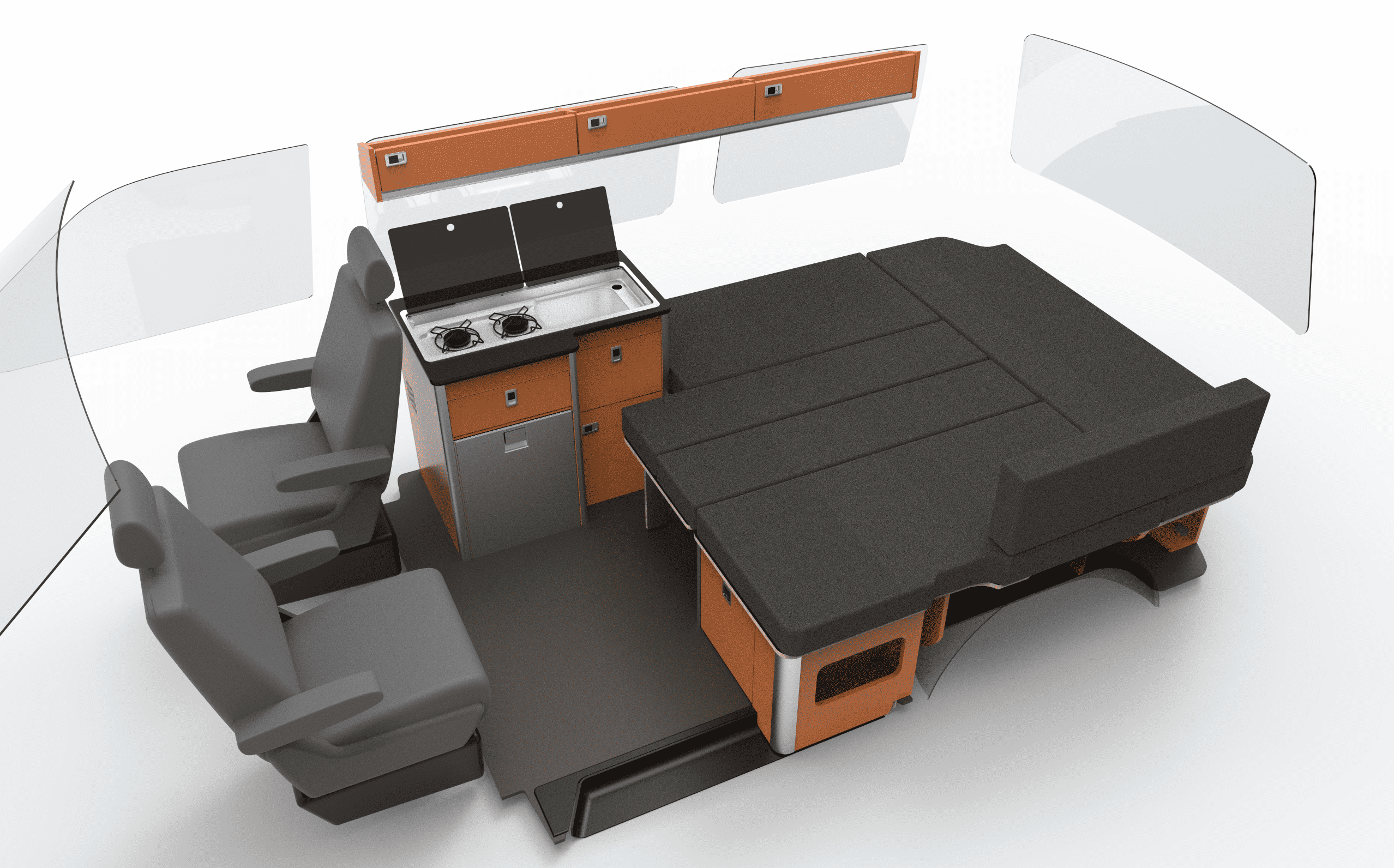 EVO U-SHAPE BED SYSTEM (FOLDING) FOR T5/T6 SWB - Image 6