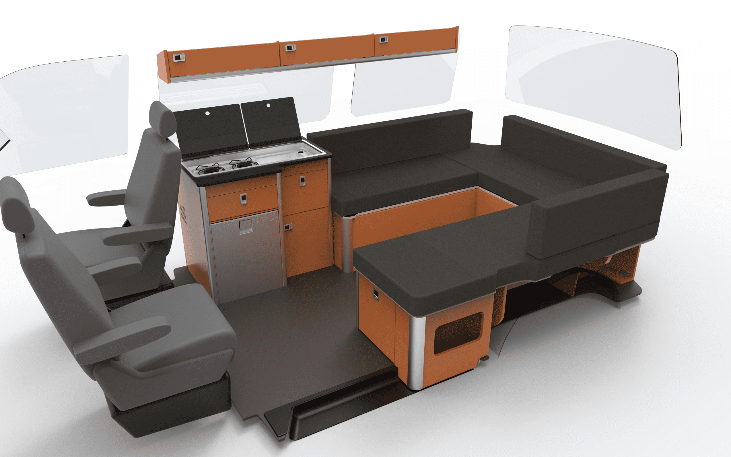 EVO U-SHAPE BED SYSTEM (FOLDING) FOR T5/T6 SWB - Image 5