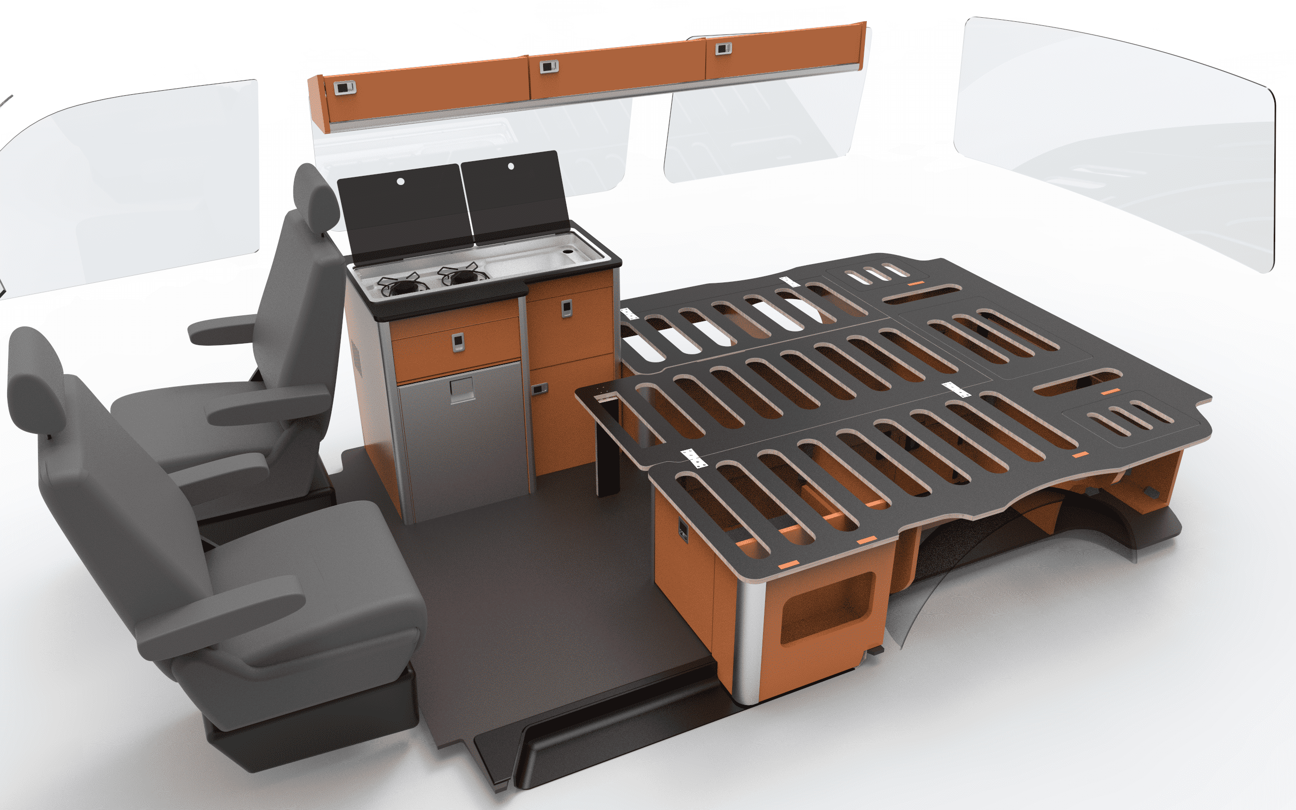 EVO U-SHAPE BED SYSTEM (FOLDING) FOR T5/T6 SWB - Image 2