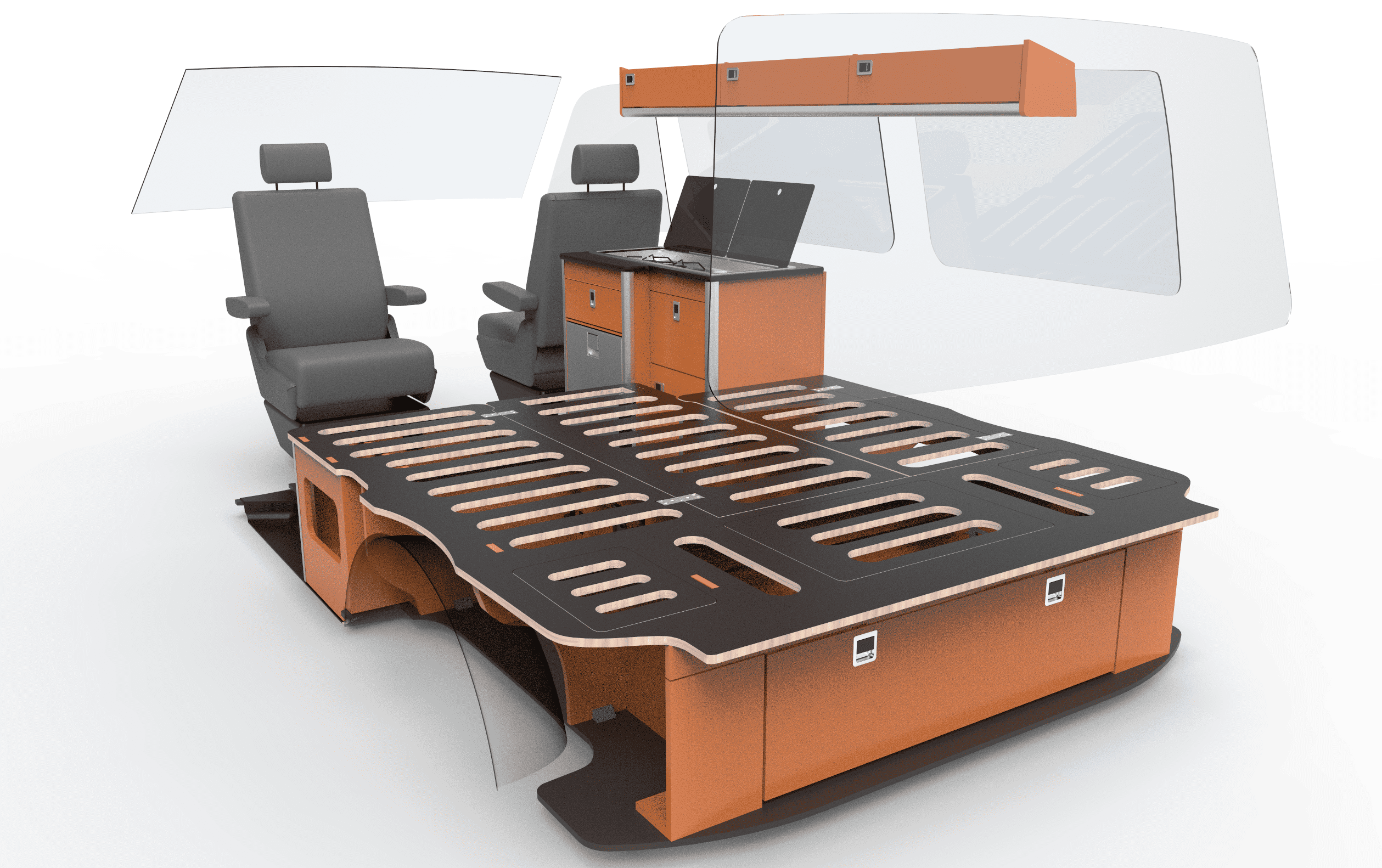 EVO U-SHAPE BED SYSTEM (FOLDING) FOR T5/T6 SWB - Image 3
