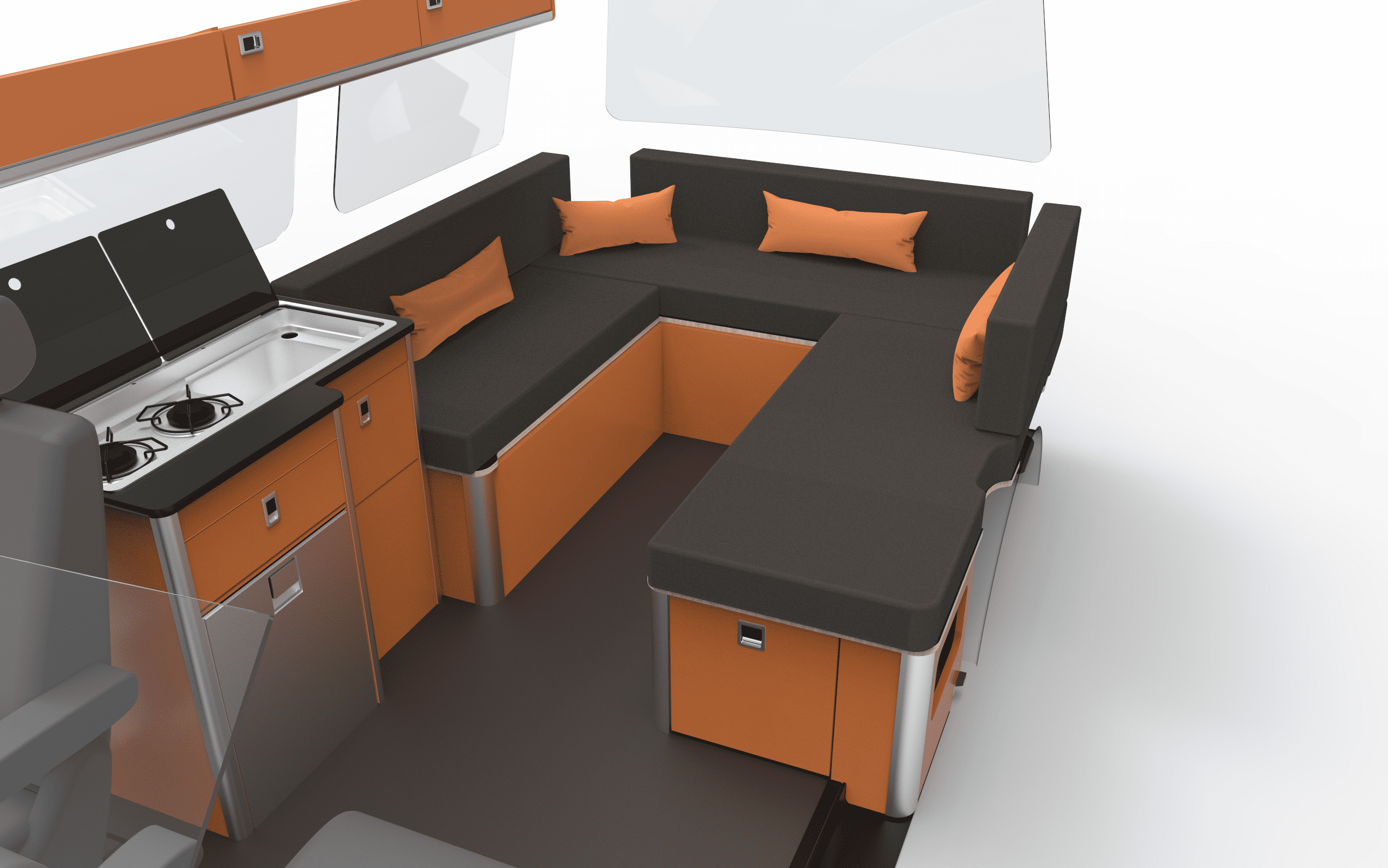 EVO U-SHAPE BED SYSTEM (FOLDING) FOR T5/T6 SWB - Image 7