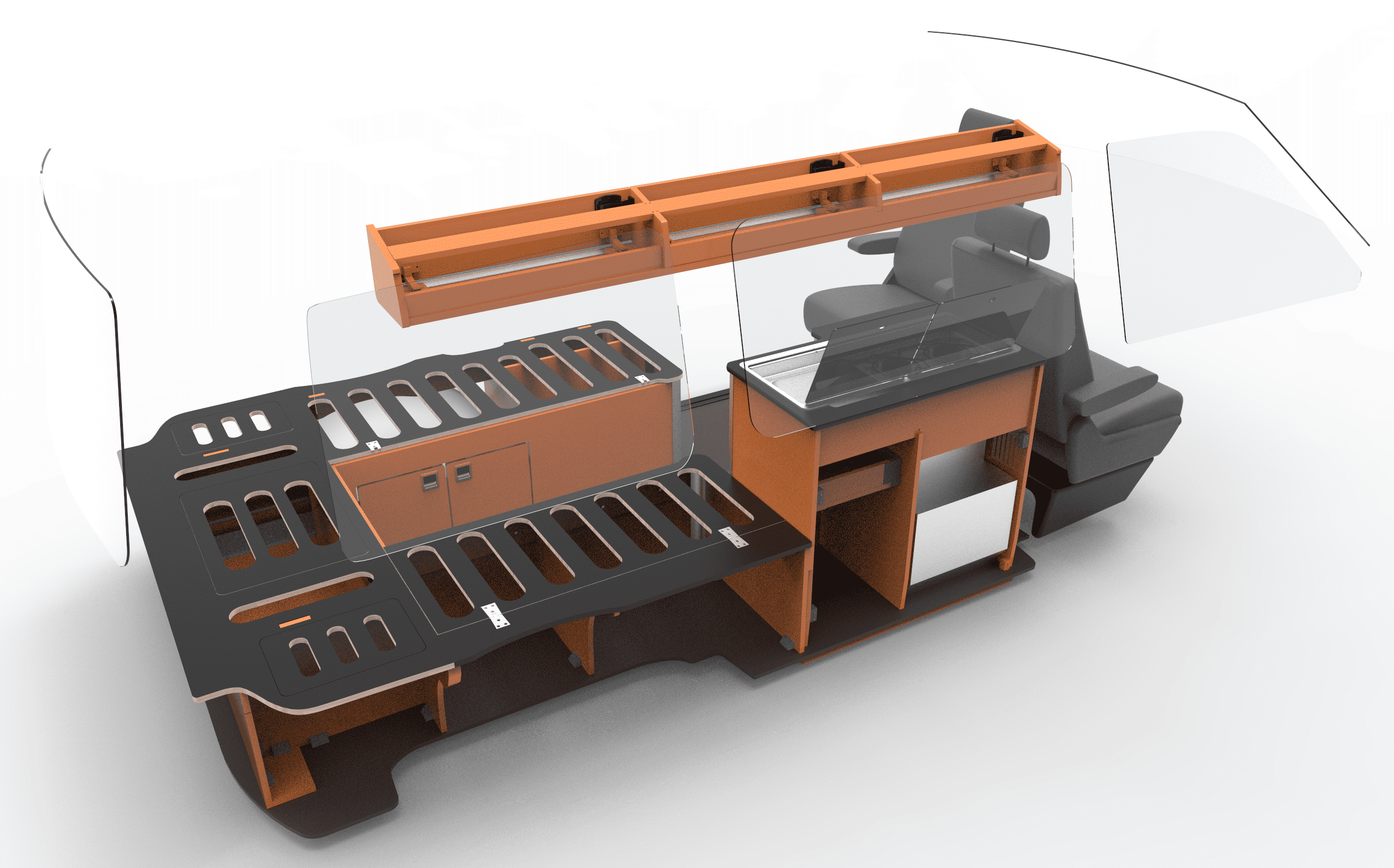 EVO U-SHAPE BED SYSTEM (FOLDING) FOR T5/T6 SWB - Image 4