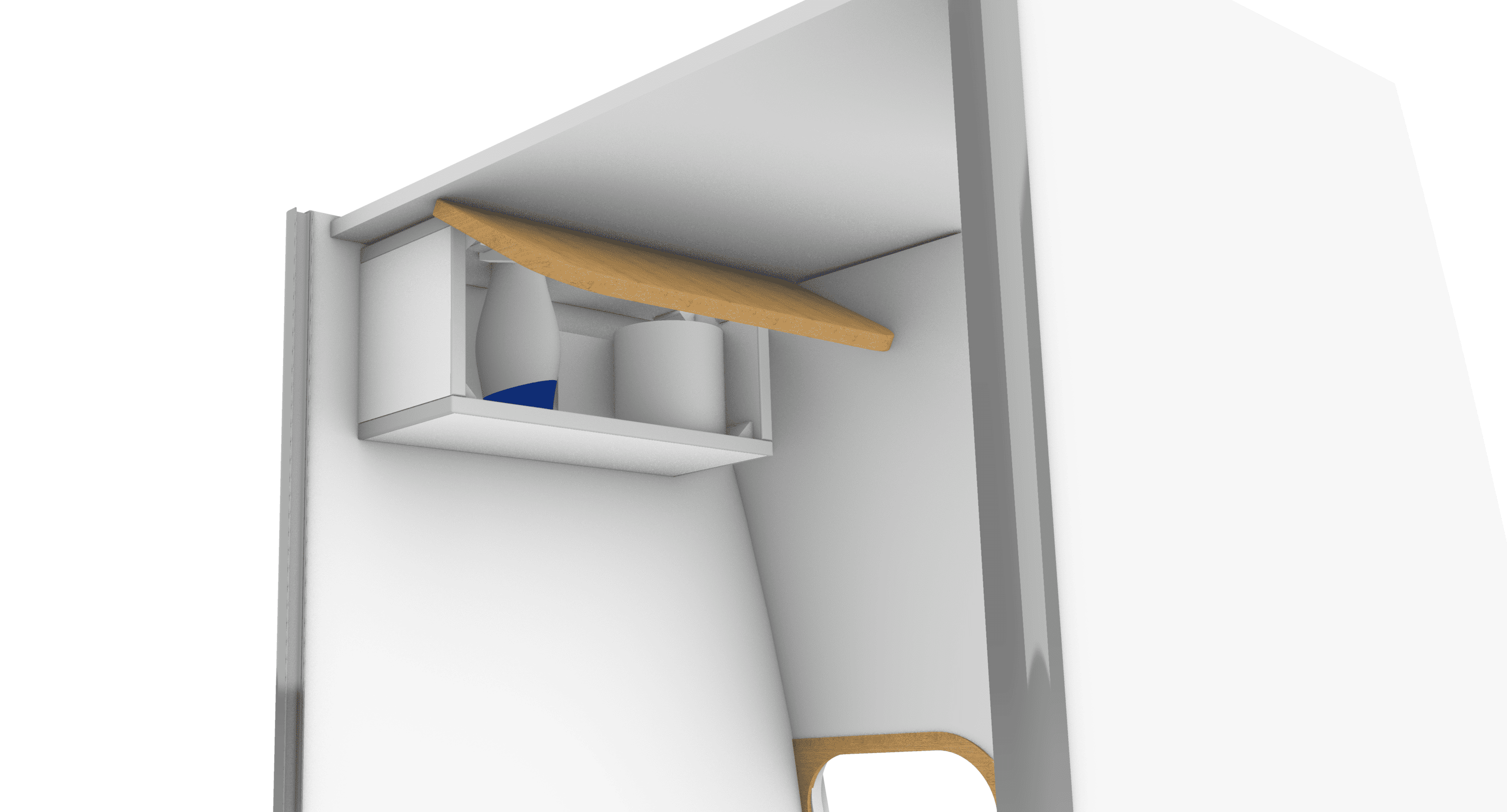Shower storage Cupboard A ( Gloss White ) - Image 3