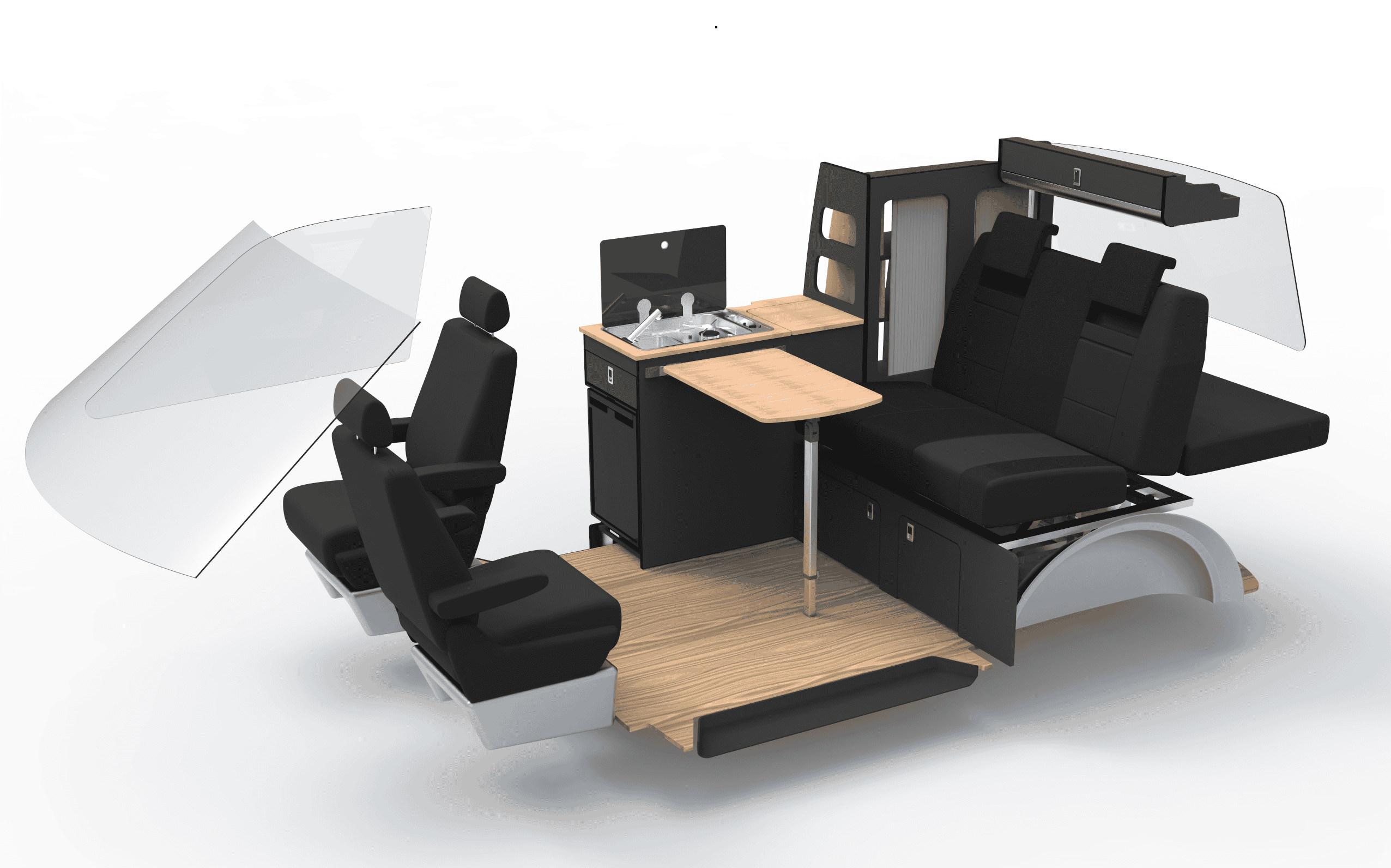 Twin Slider Kitchen Pod with Mito rail 4