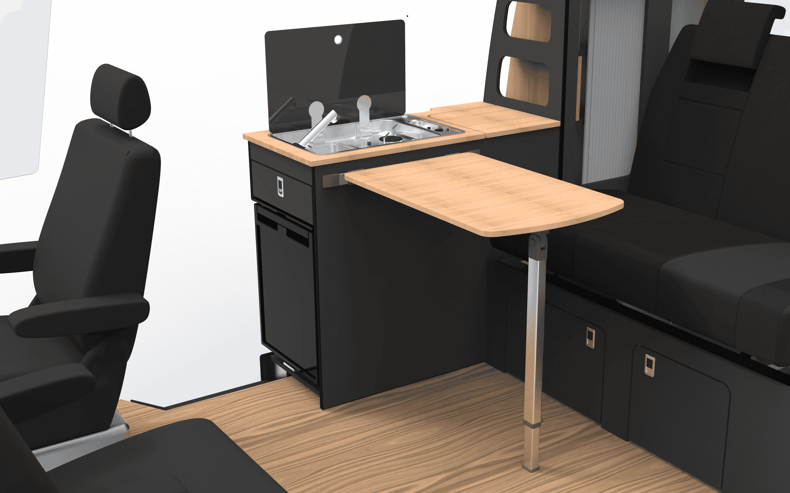 Twin Slider Kitchen Pod with Mito rail 3