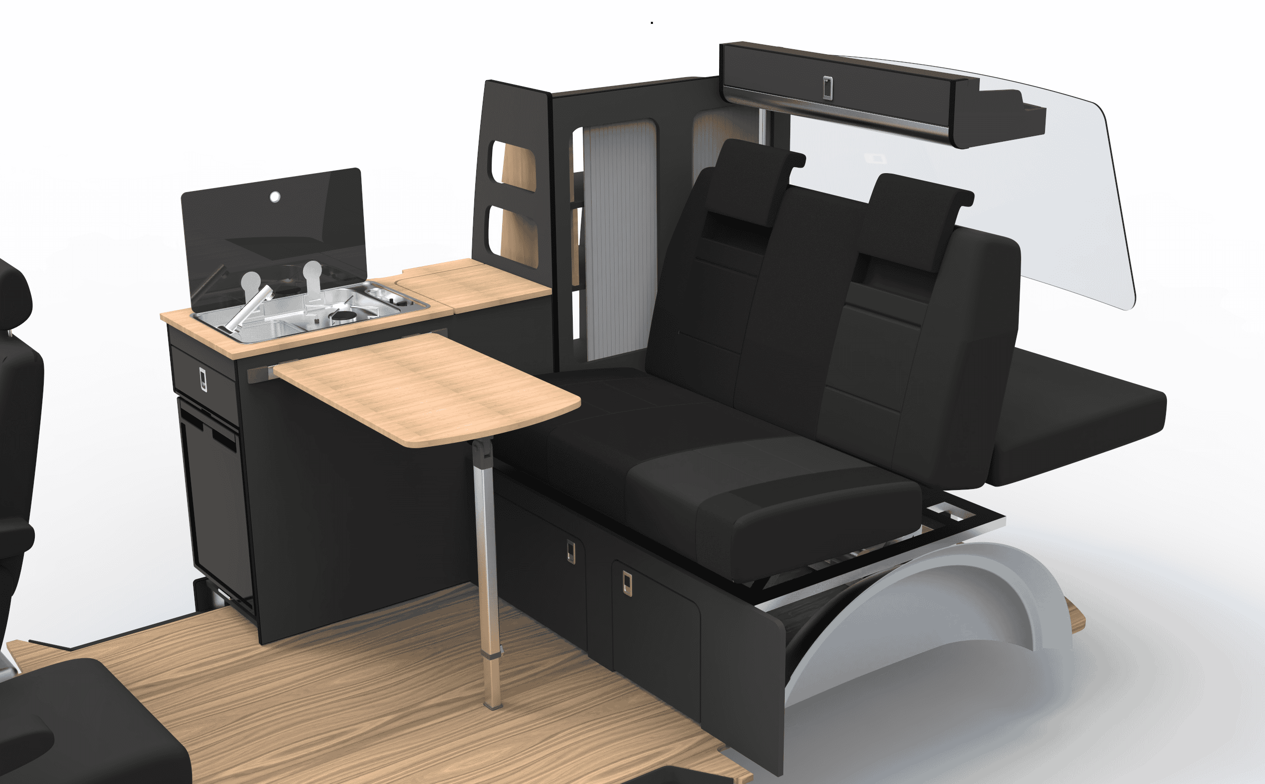 Twin Slider Kitchen Pod with Mito rail 2