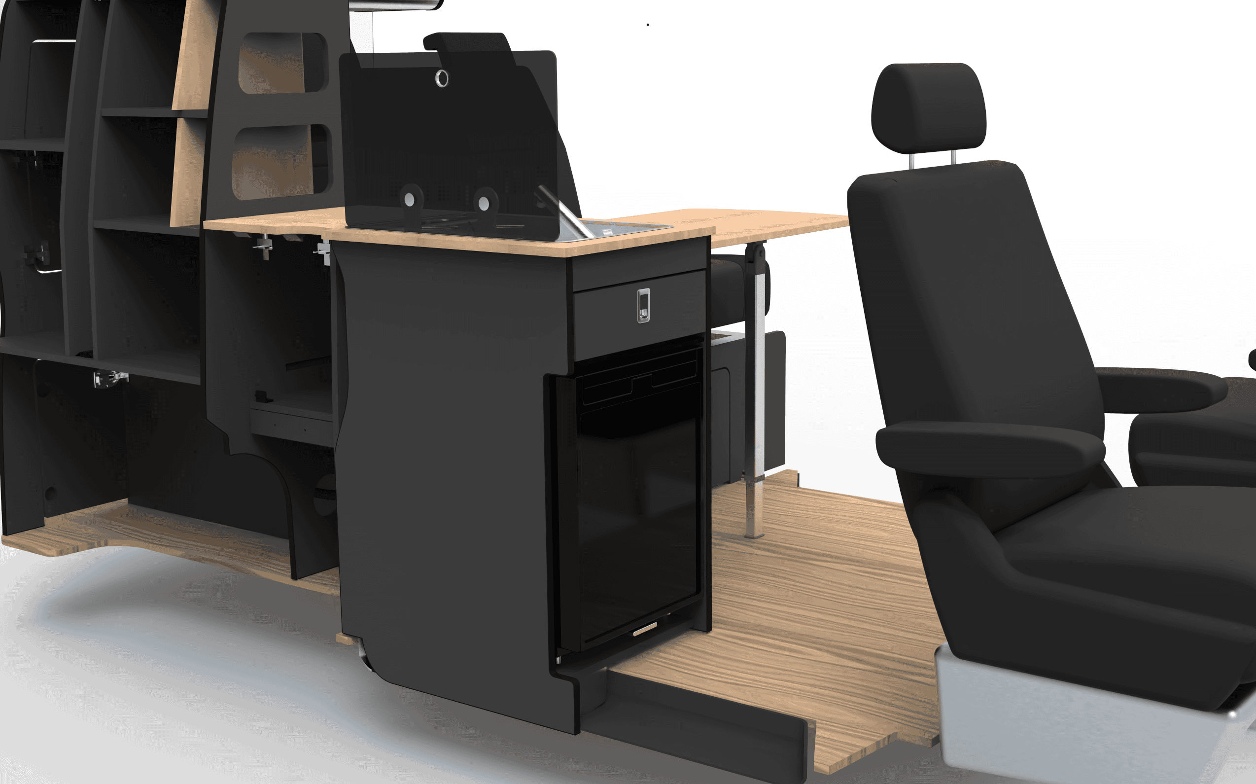 Twin Slider Kitchen Pod with Mito rail 1