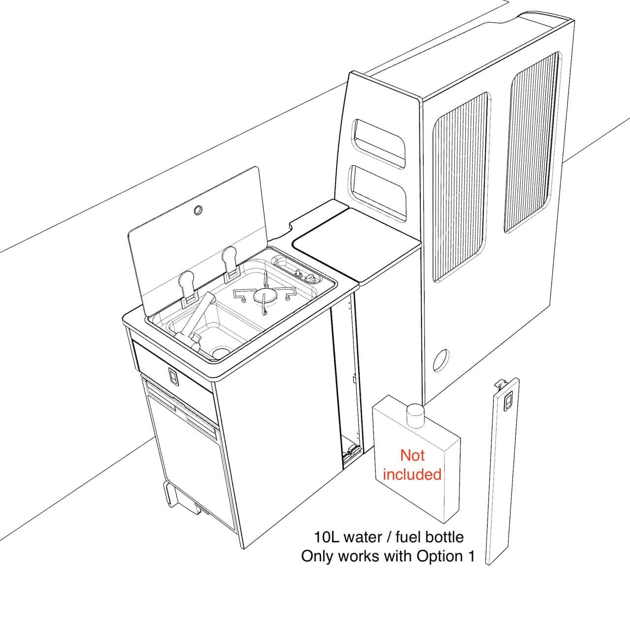EVO Twin Slider Kitchen With .4 Double Opening Wardrobe - Image 20