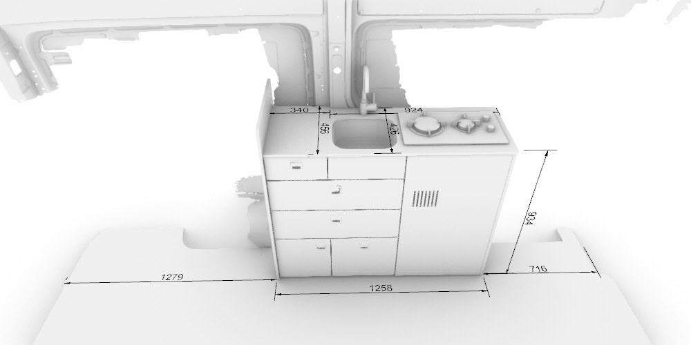 V11.1 dimensions VW crafter side door pod