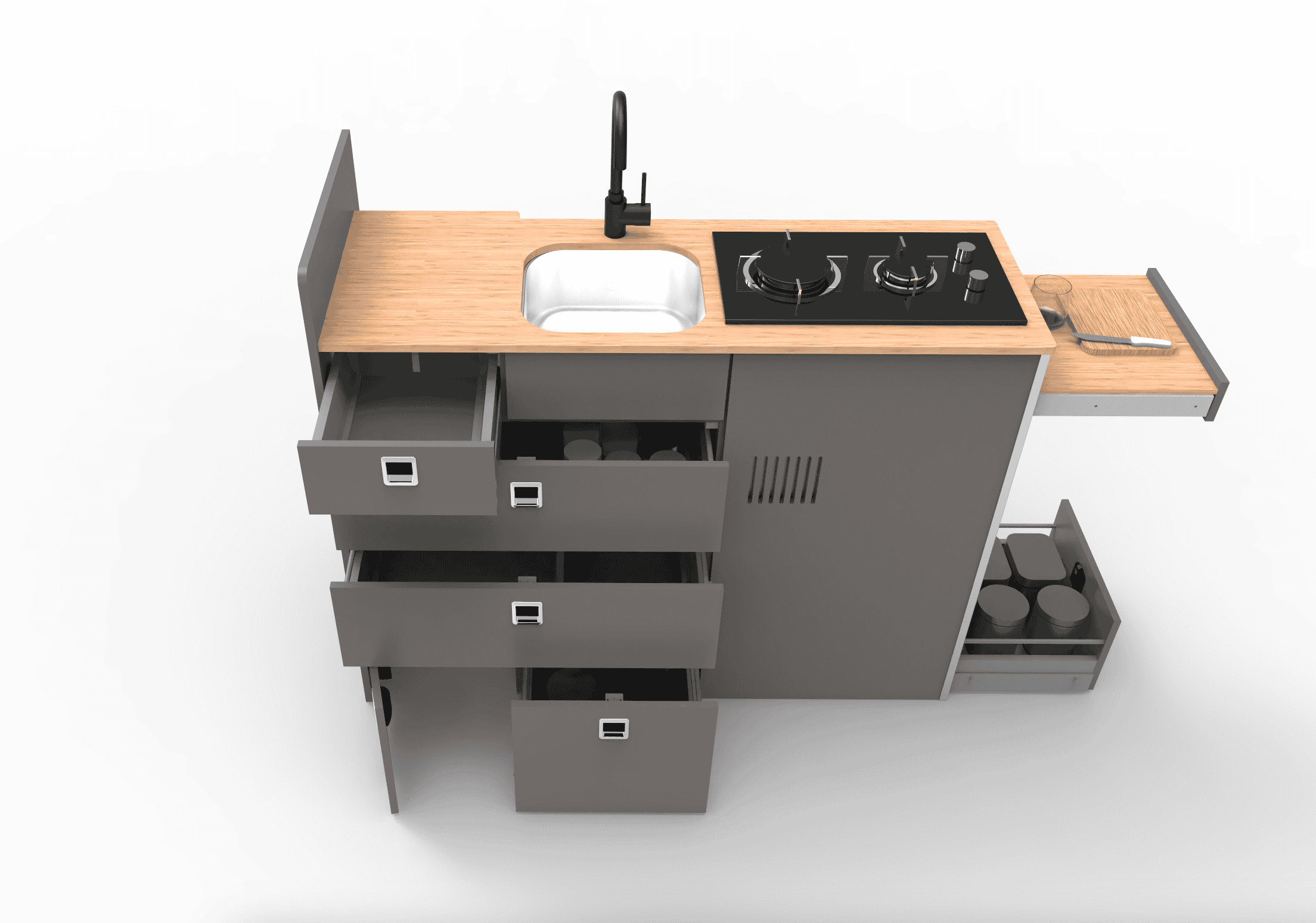 EVO V11.1 LARGE VANS Side door kitchen pod