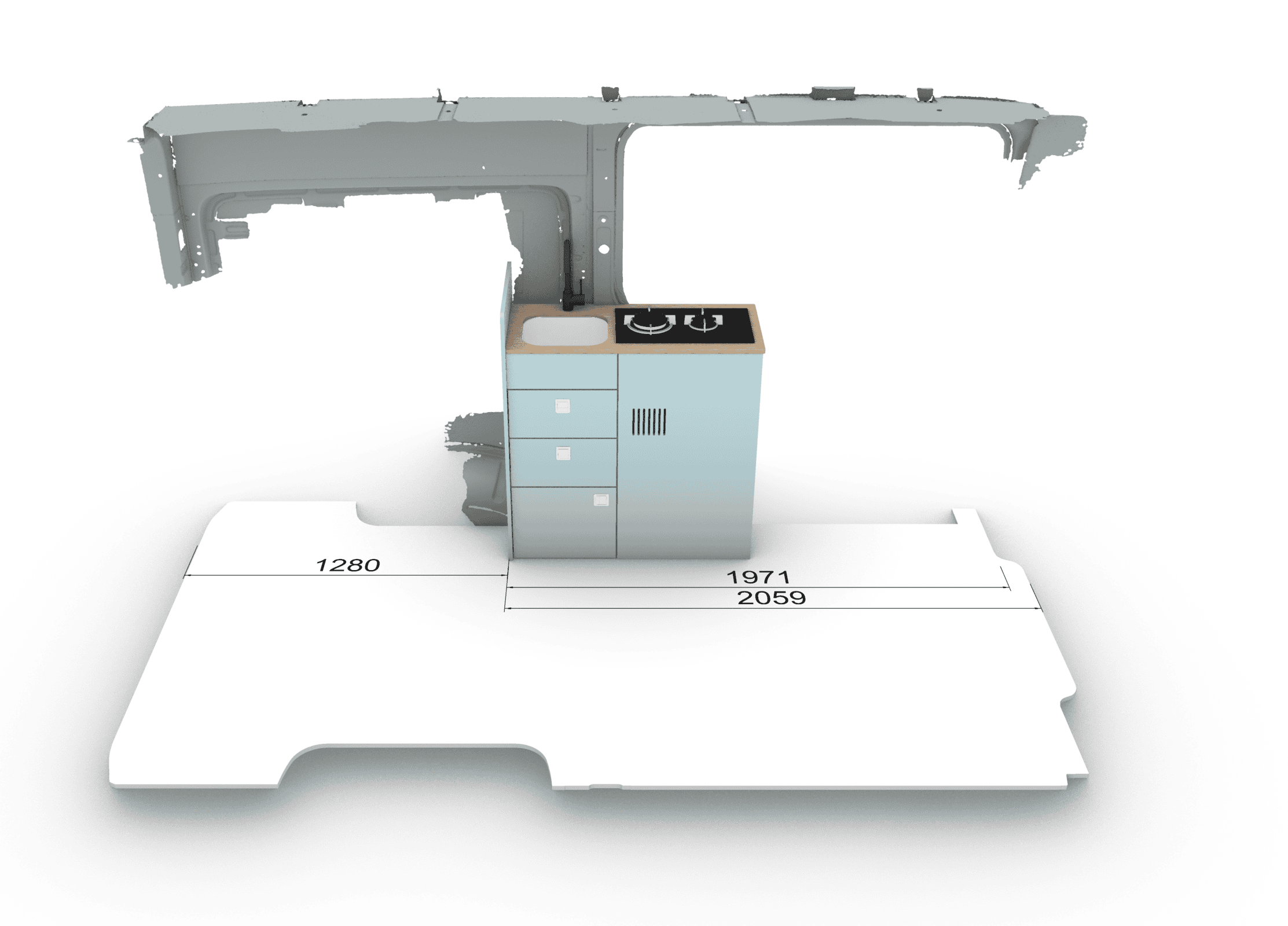 EVO V11.1 LARGE VANS Side door kitchen pod - Image 25
