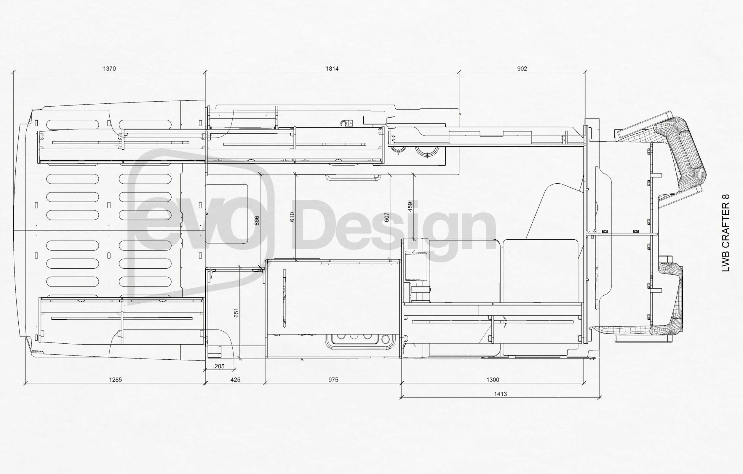 Design 8 Plan view - Crafter LWB +2017 & Product List - Image 2