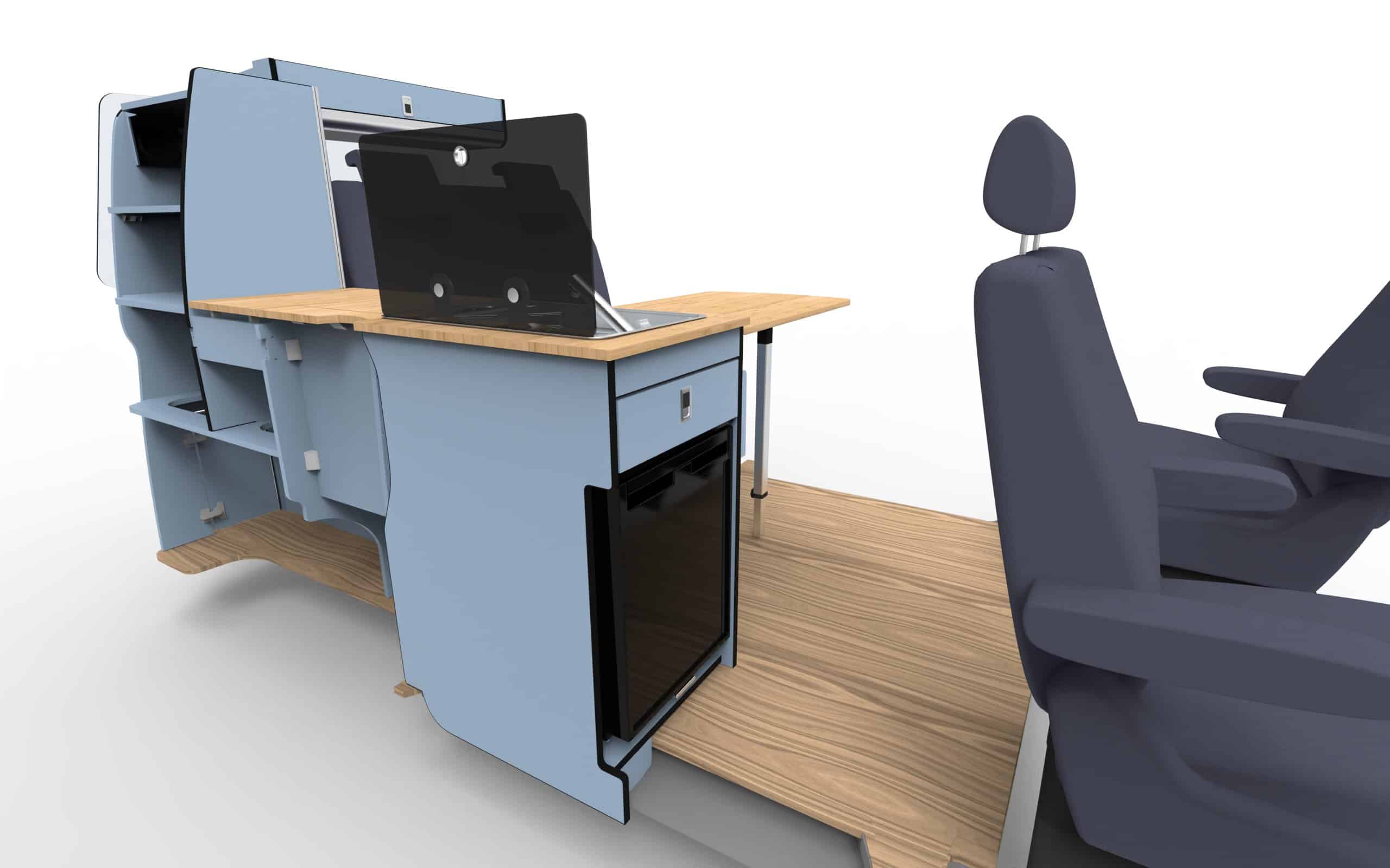 EVO Twin Slider Kitchen With .6 Half Wardrobe T5 T6 Short Wheel Base - Image 3