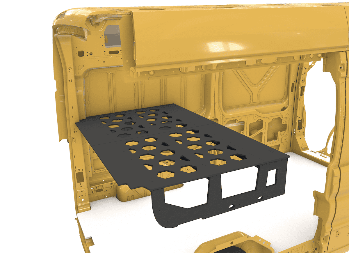 REAR BED PLATFORM FORD TRANSIT MK8 L3 - Black Heksa - Image 11