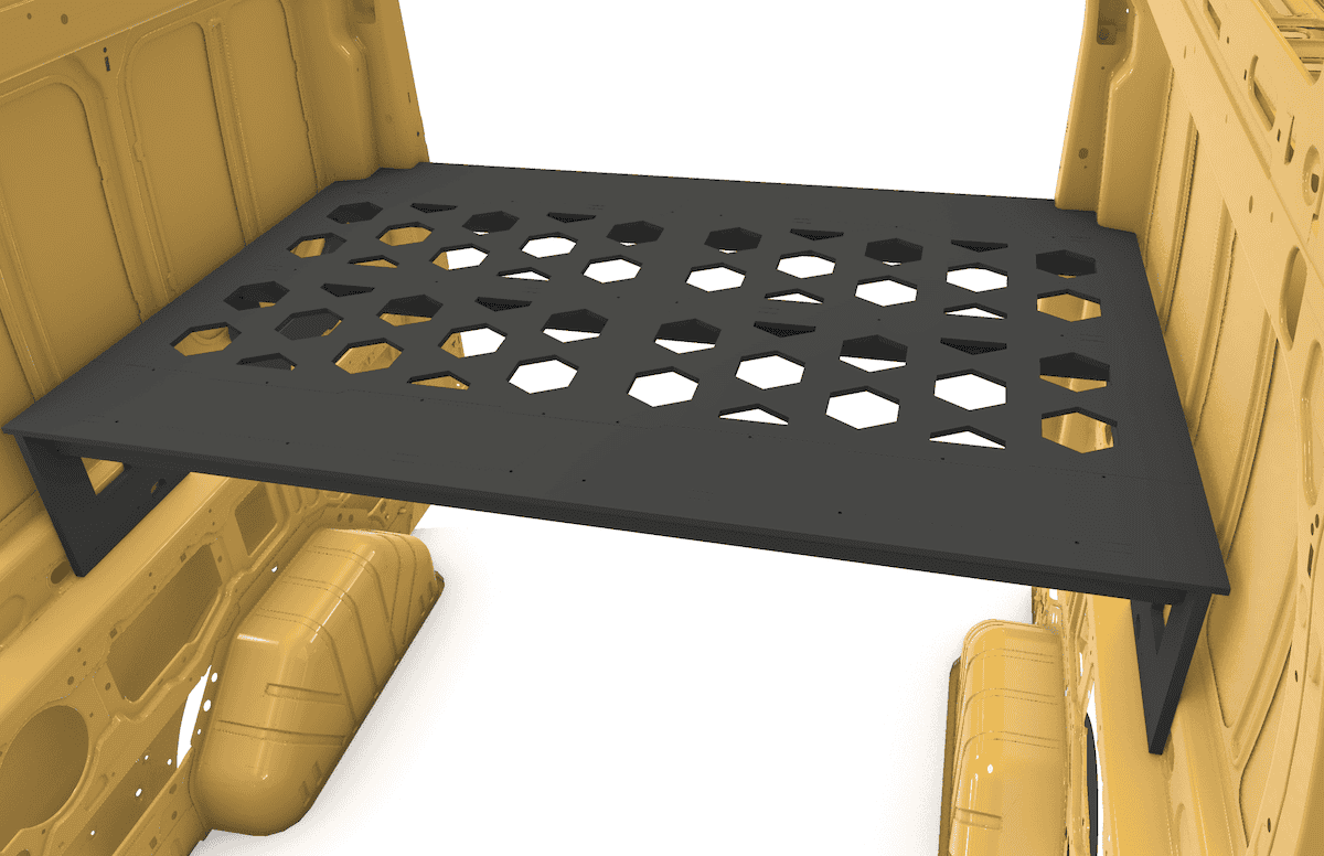 REAR BED PLATFORM FORD TRANSIT MK8 L3 - Black Heksa SALE - Image 10