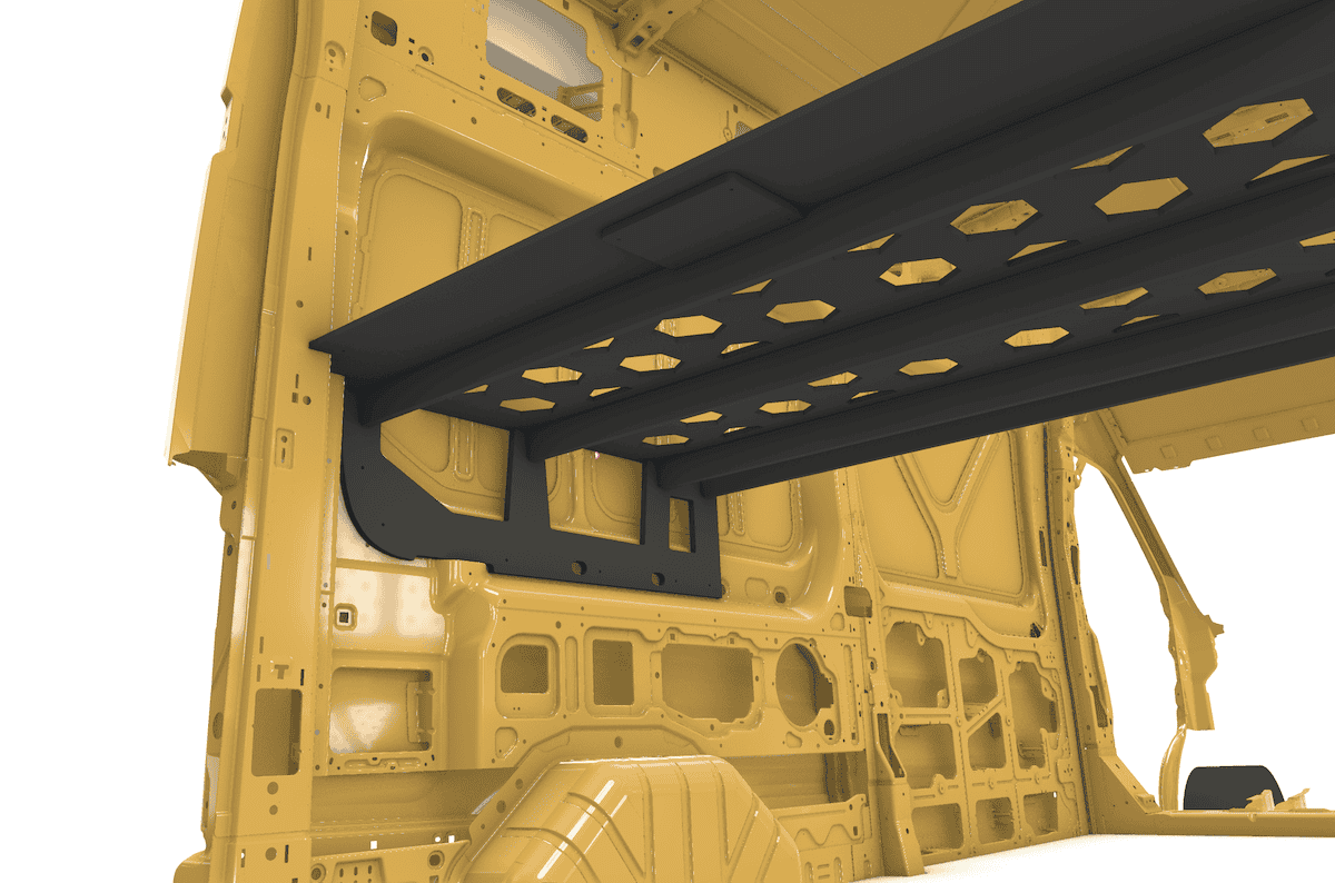 REAR BED PLATFORM FORD TRANSIT MK8 L3 - Black Heksa - Image 13
