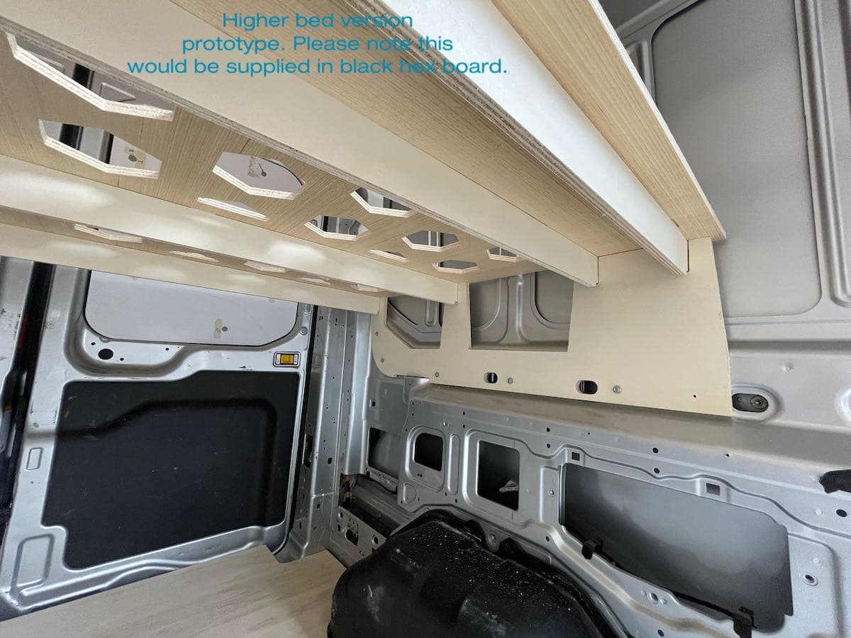 REAR BED PLATFORM FORD TRANSIT MK8 L3 - Black Heksa - Image 15