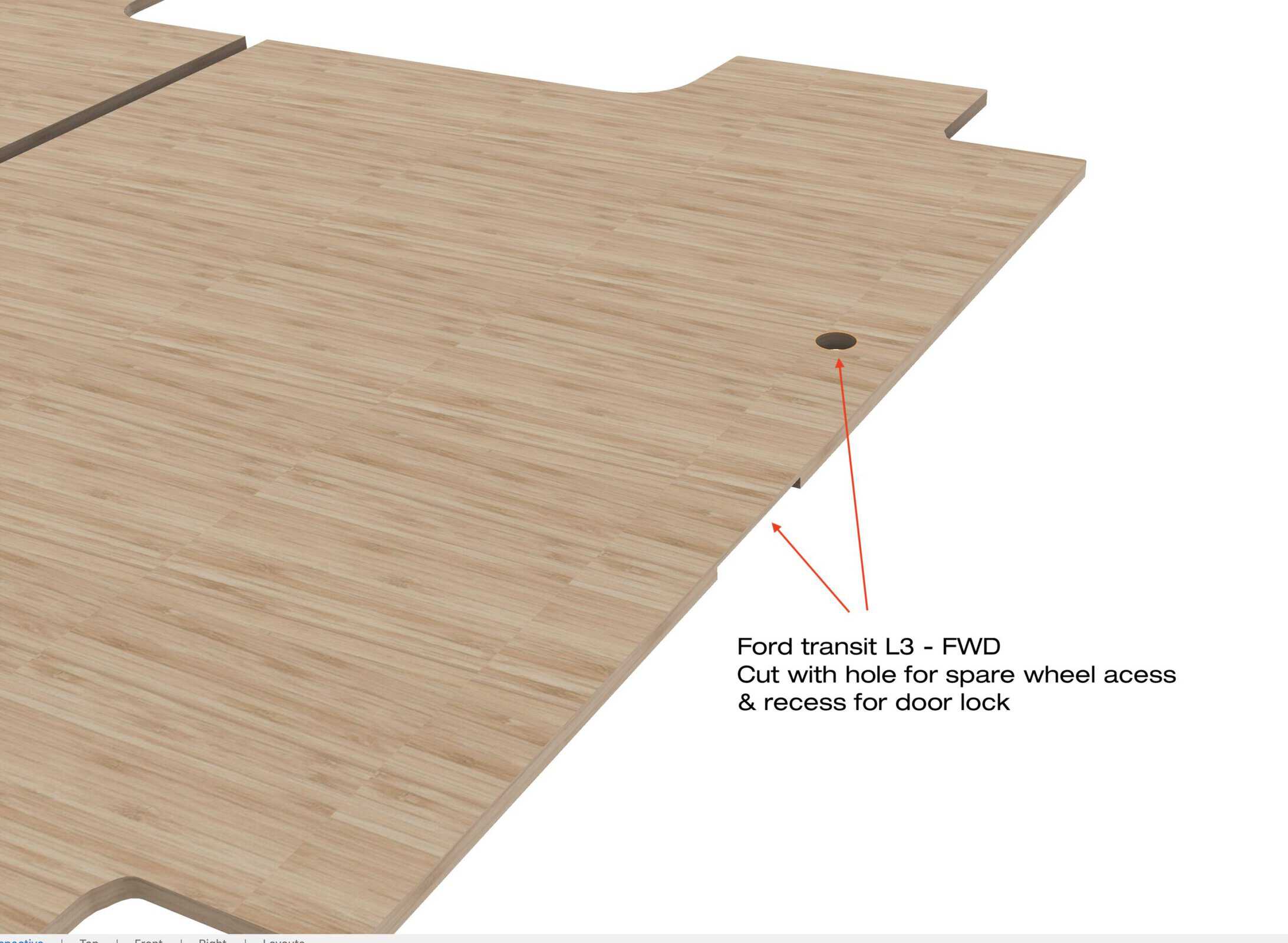 Light weight insulated floor - Ford transit LWB ( L3- 5931 mm ) MK 8 - Image 4