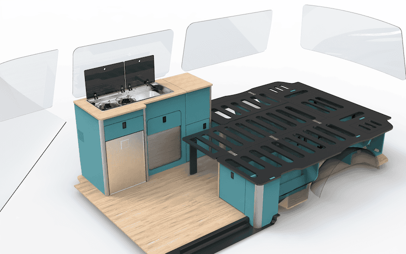 EVO U SHAPE BED SYSTEM (FOLDING) FOR T5/T6 LWB