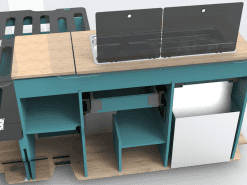 Alternative view of U SHAPE KITCHEN POD V1 FOR LWB VW T5 T6