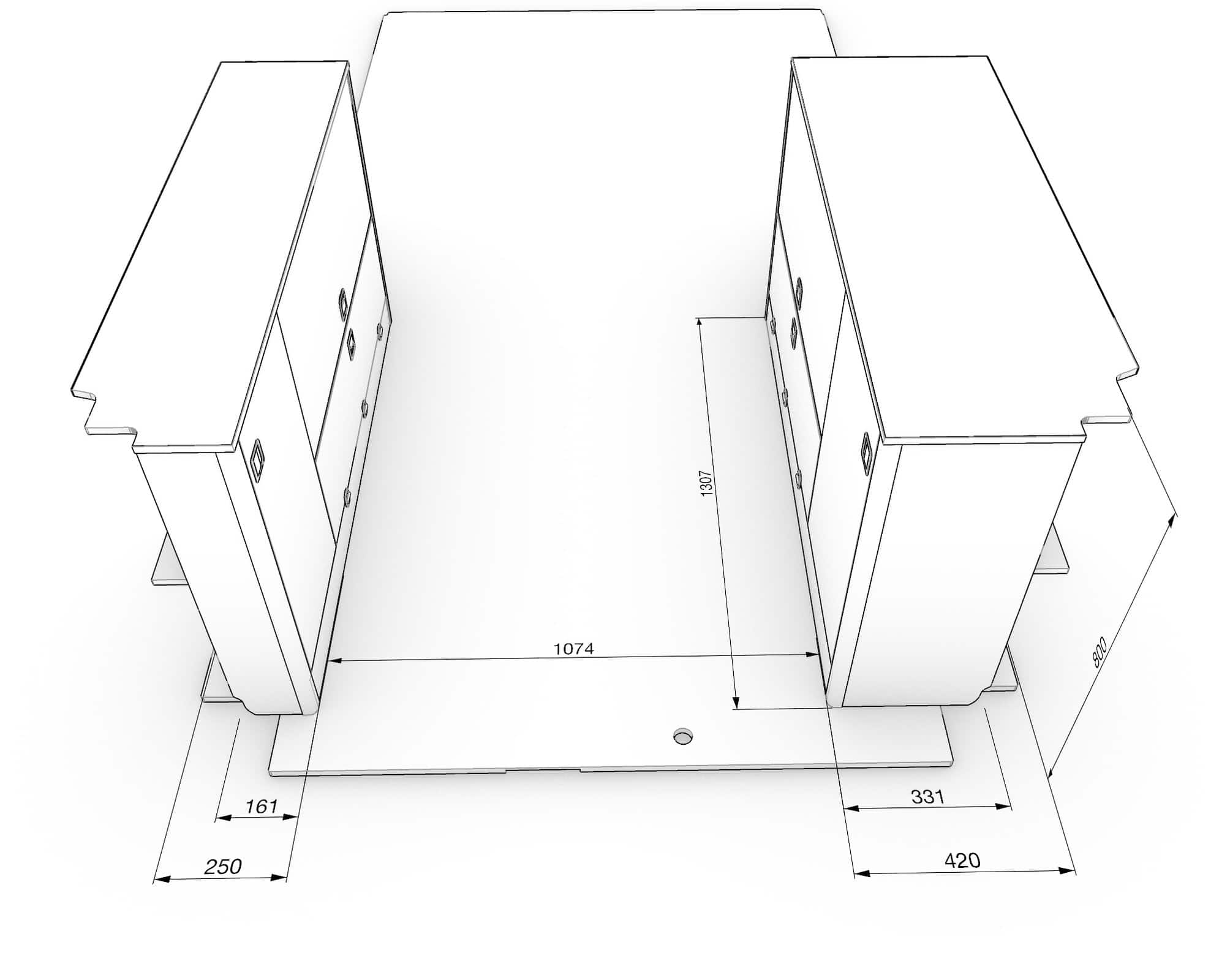 Under platform bed storage ( K ) FORD TRANSIT MK8 L3 FWD - Image 3