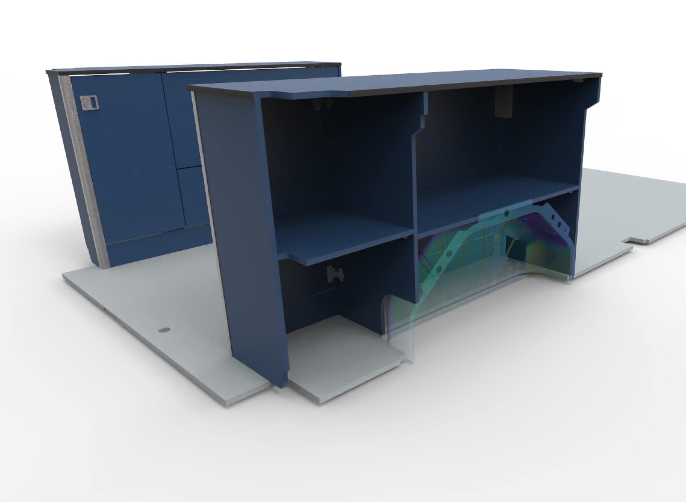 Under platform bed storage ( K ) FORD TRANSIT MK8 L3 FWD - Image 8